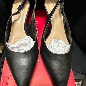 Kelly & Katie Black Slingback Heels